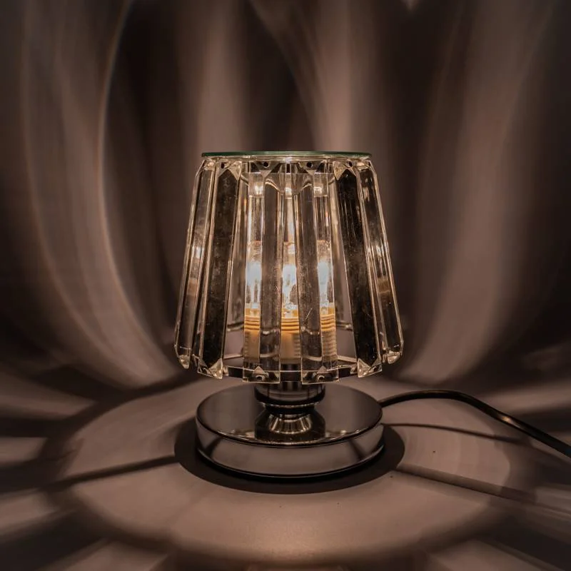 Wax Warmer A-Line Glass Lamp - Silver-2 Wax Warmer A-Line Glass Lamp - Silver