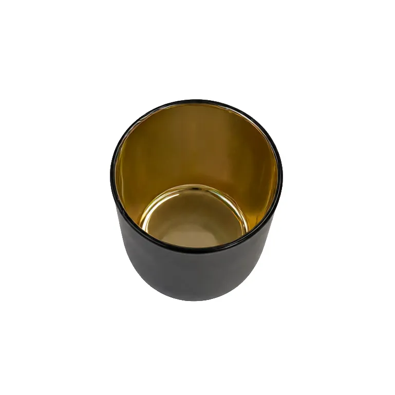 GLASS222 30cl Electro Gold/Black Matte Curved Glasses - Box of 6