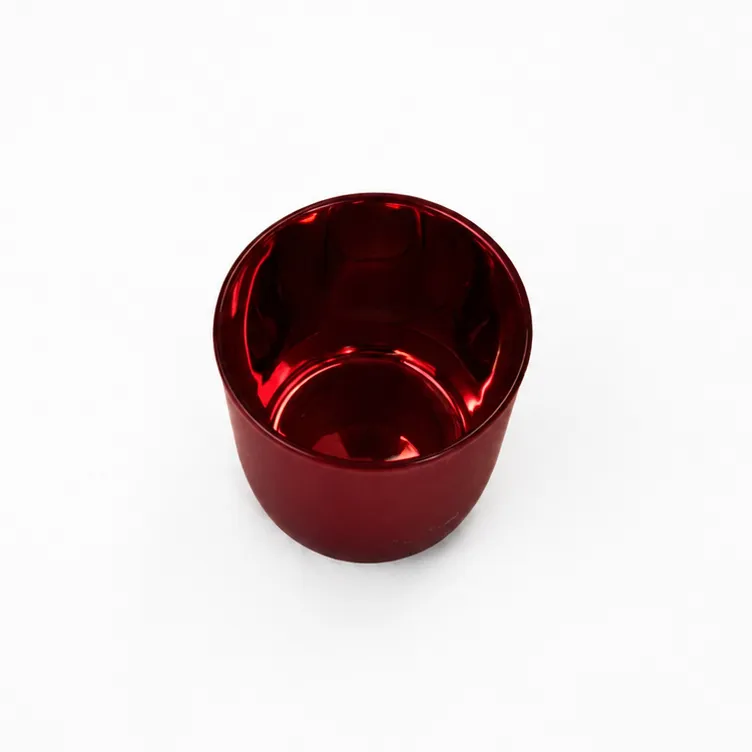 GLASS224 30cl Electro Red Frosted Curved Glasses - Box of 6