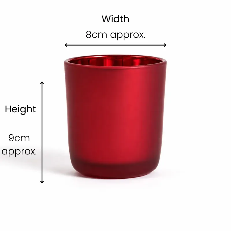 GLASS224_SPECS 30cl Electro Red Frosted Curved Glasses - Box of 6