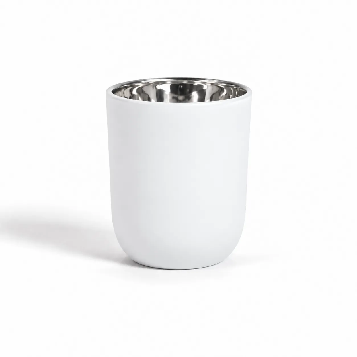 20cl Electro Silver & Matte White Curved Glass 20cl Electro Silver & Matte White Curved Glass