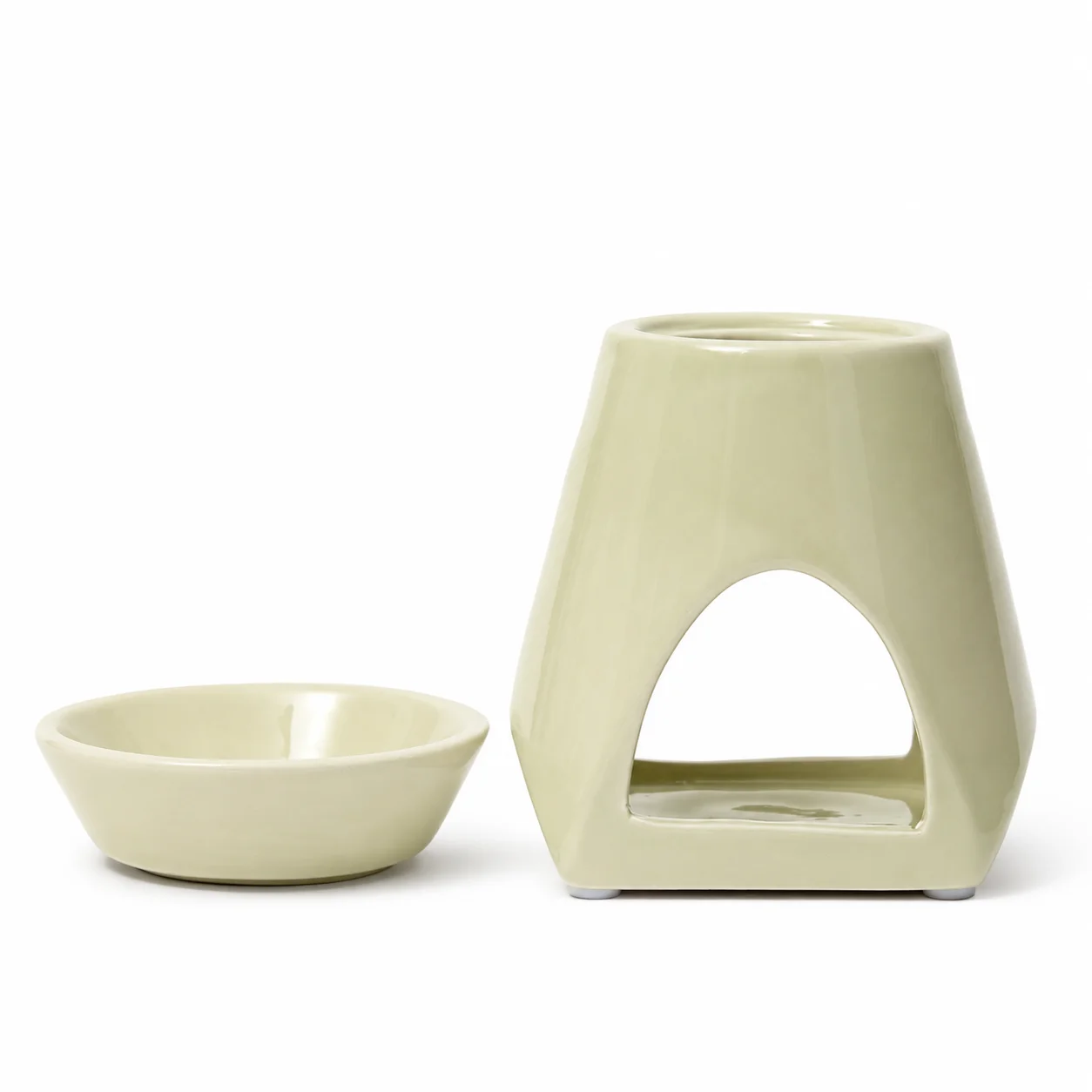 Green Tapered Ceramic 2 Piece Burner Green Tapered Ceramic 2 Piece Burner