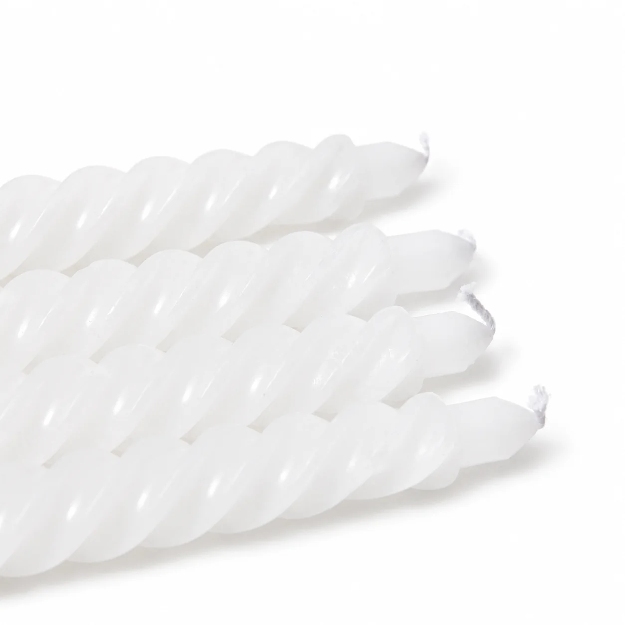 White Twisted Candles White Twisted Candles