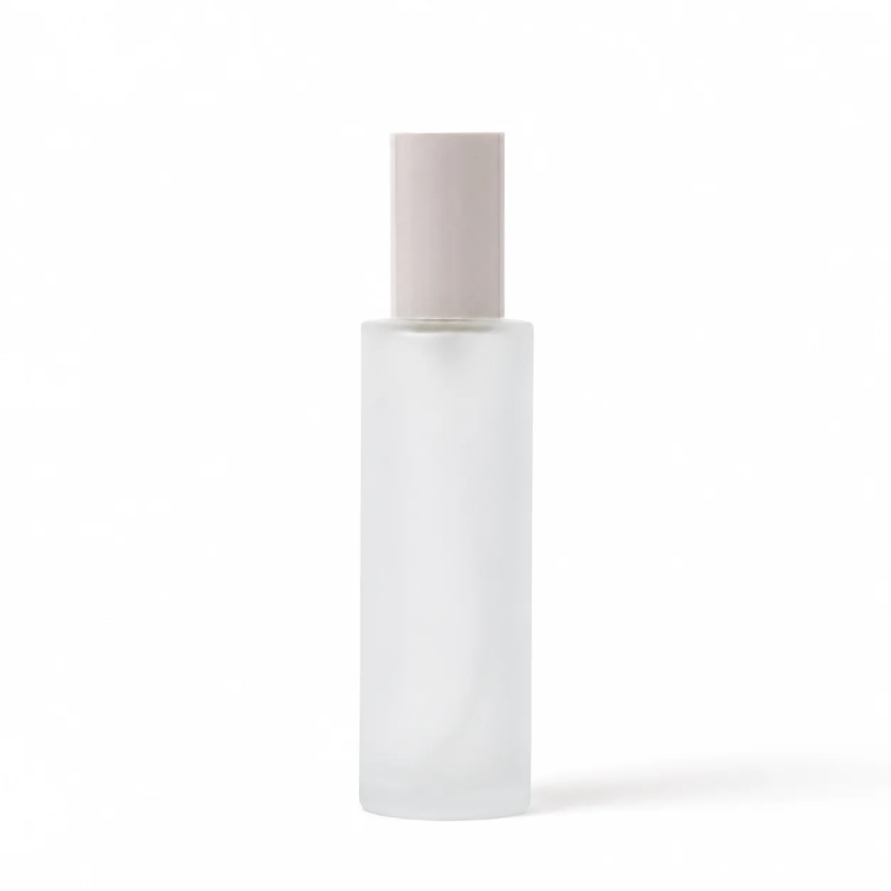 100ml Frosted Glass Bottle with White Pump & Lid 100ml Frosted Glass Bottle with White Pump & Lid