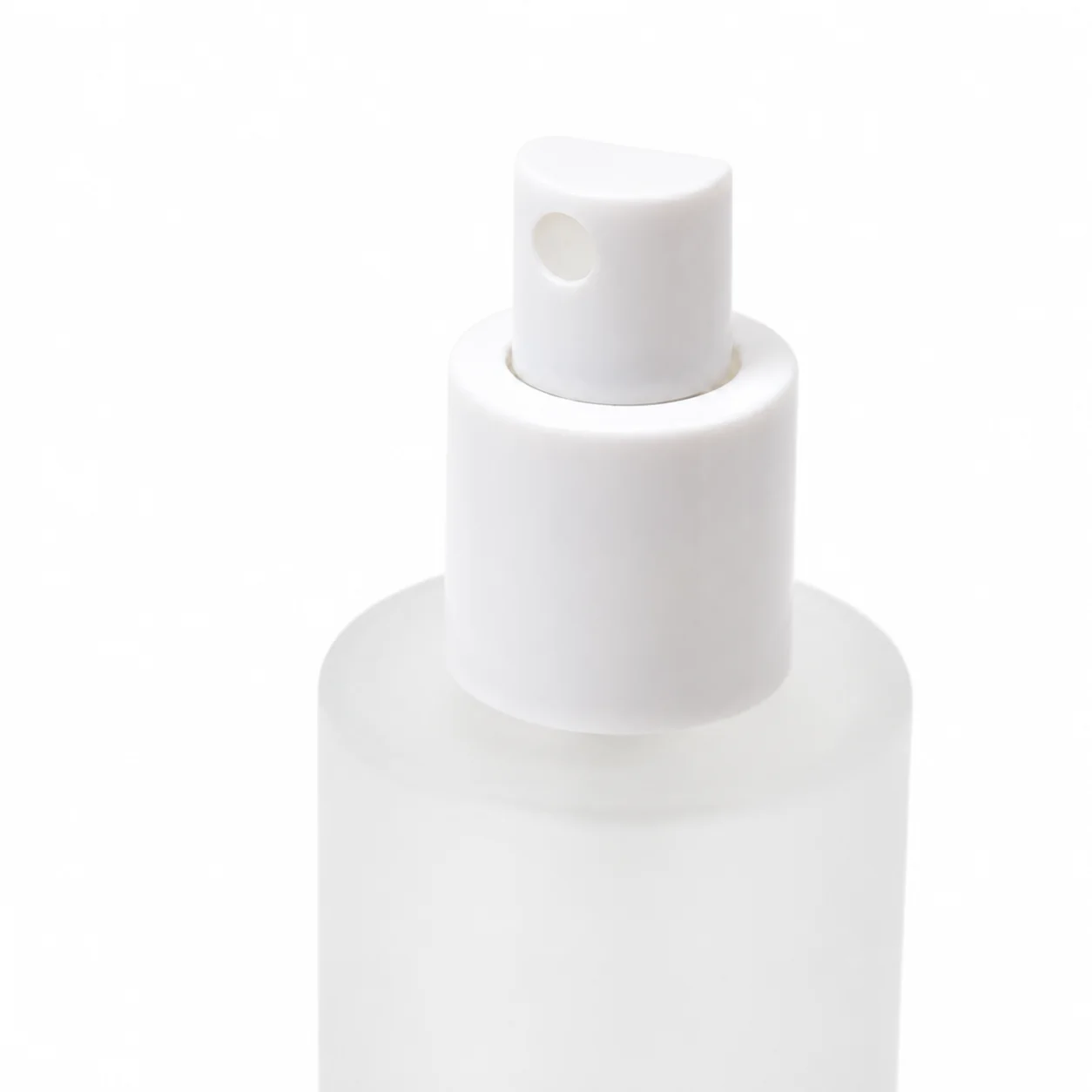 100ml Frosted Glass Bottle with White Pump & Lid 100ml Frosted Glass Bottle with White Pump & Lid