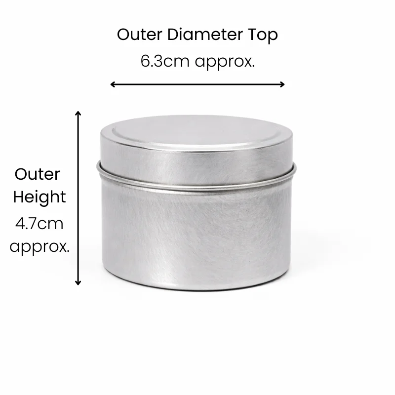 12cl Silver Candle Tins 12cl Silver Candle Tins