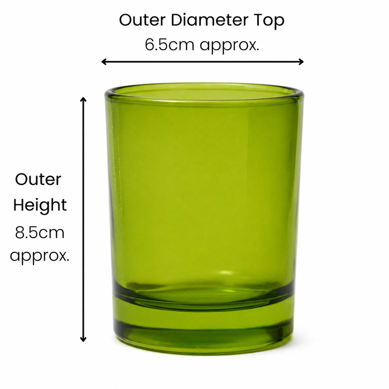 20cl Green Candle Glass 20cl Green Candle Glass