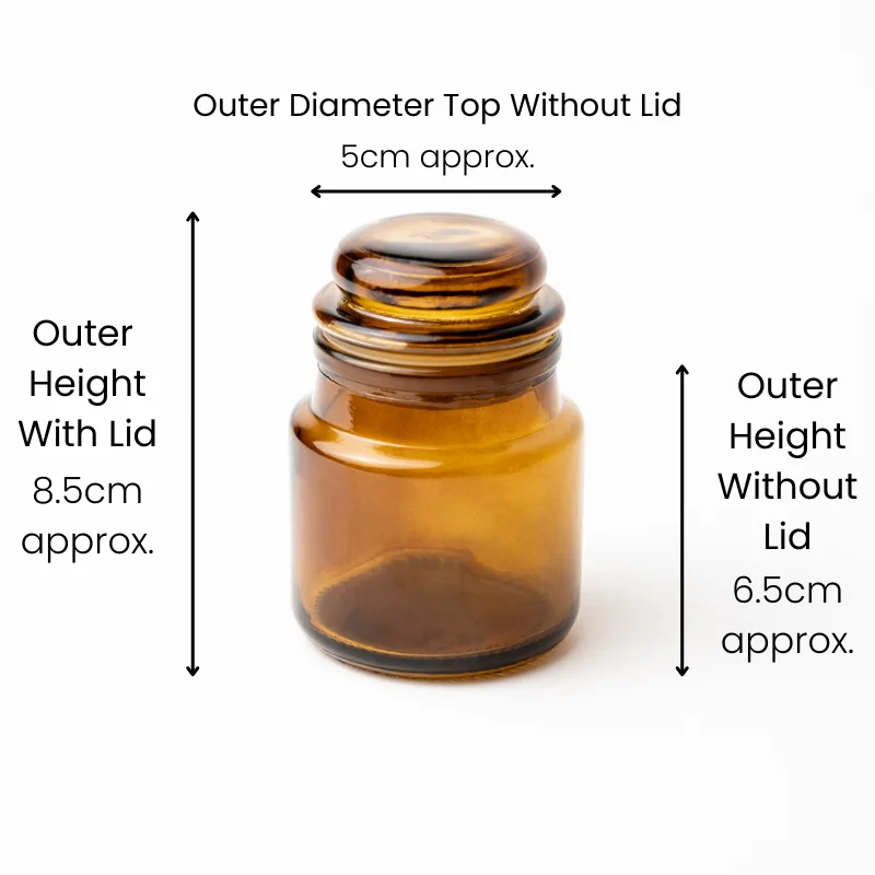 Traditional Amber Glass Jar 8cl Traditional Amber Glass Jar 8cl
