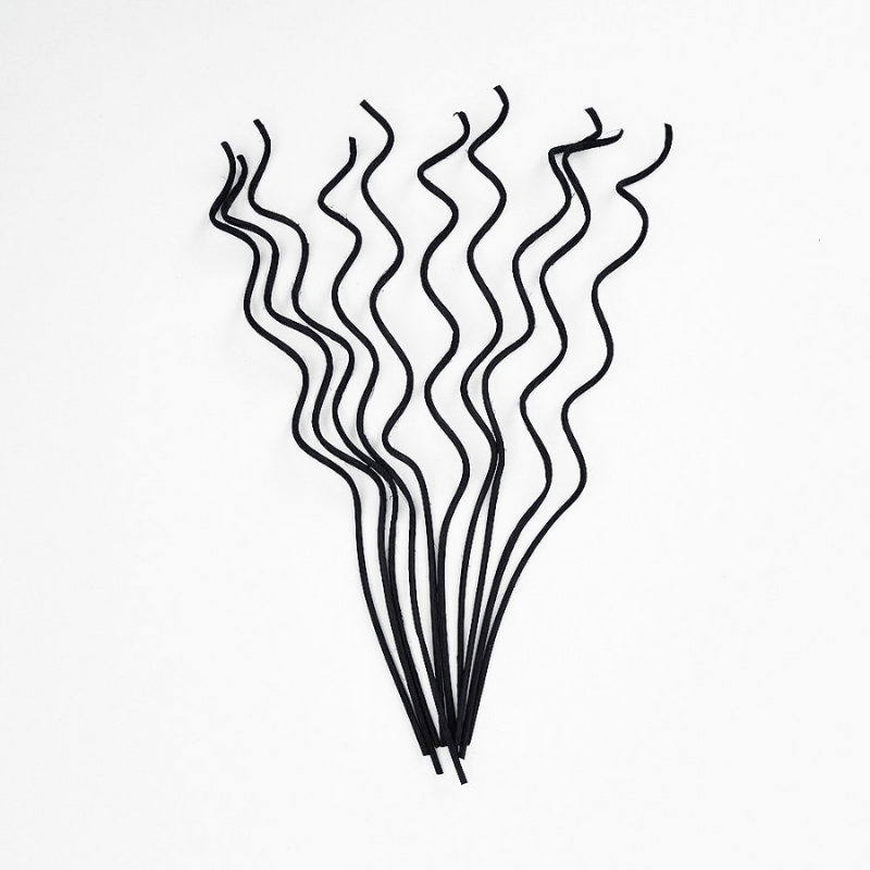 12099 Black Curved Rattan Reeds
