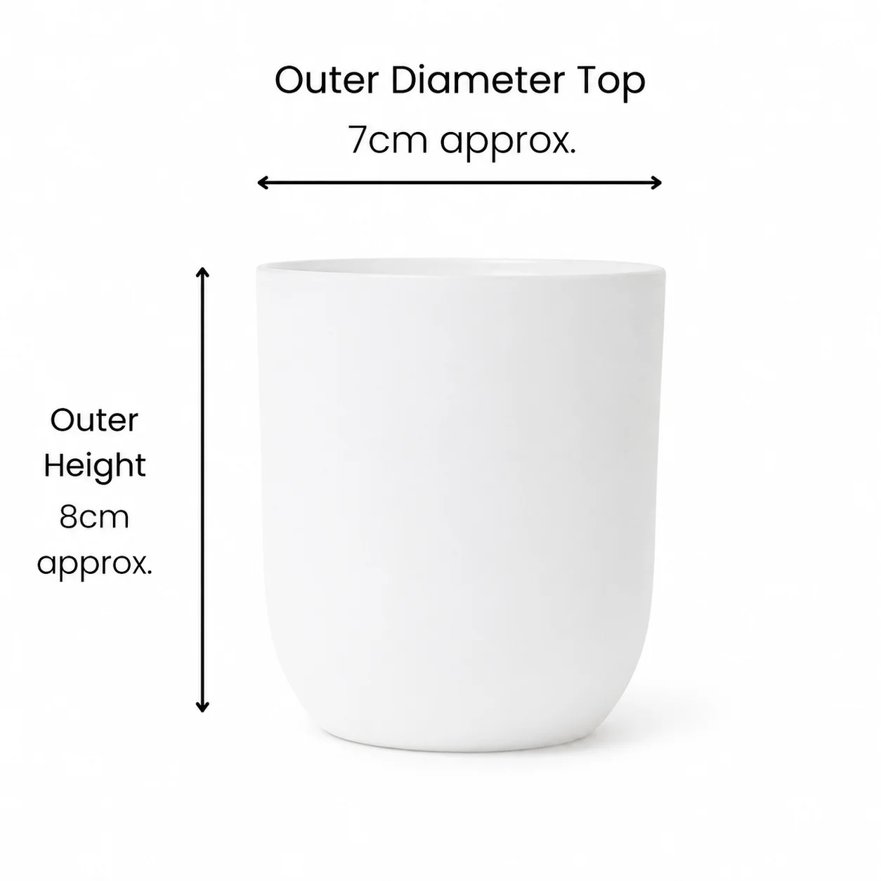 20cl Matte Curved White Glass 20cl Matte Curved White Glass