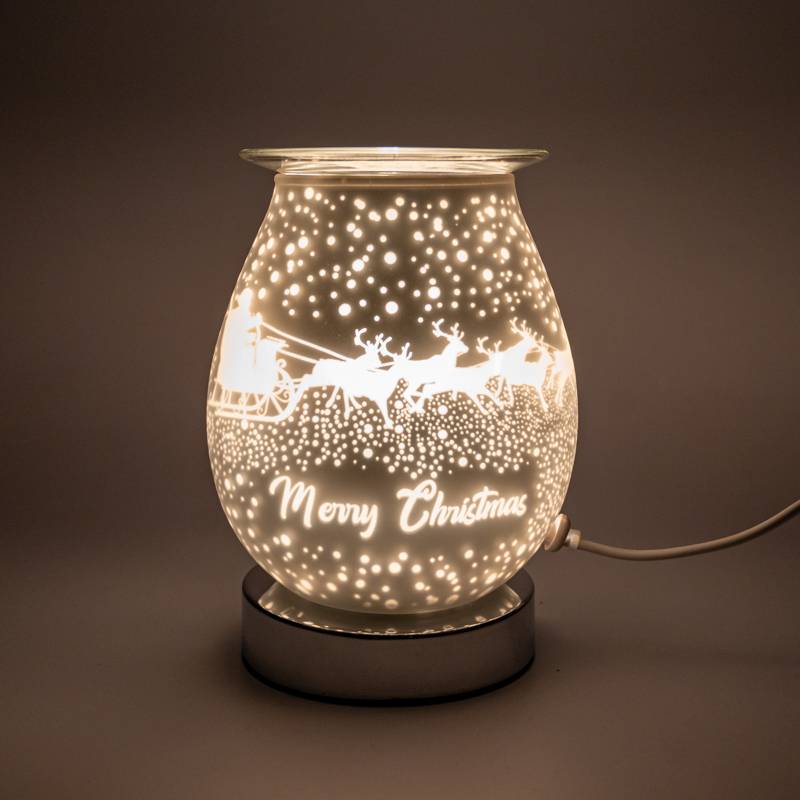 11969 Wax Warmer Christmas Scene Lamp