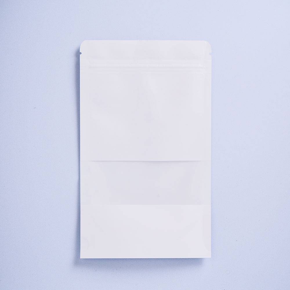 9934 Resealable Kraft Bag With Window, Large (White) - Bag of 10