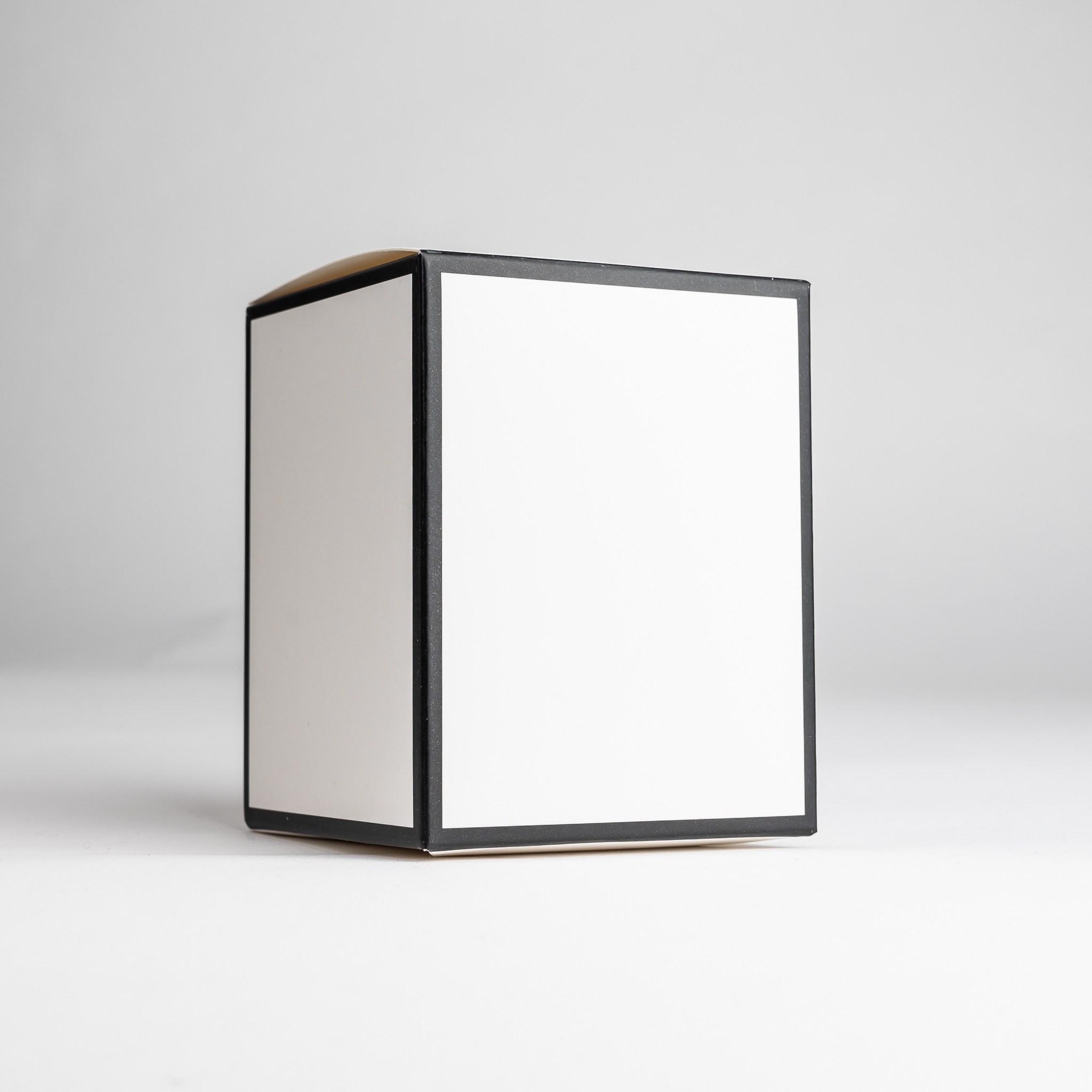 2878 30cl White Candle Box With Black Rim