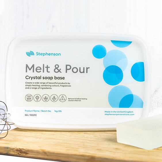 7018 Stephenson No Sweat Clear Melt & Pour Soap Base 1kg