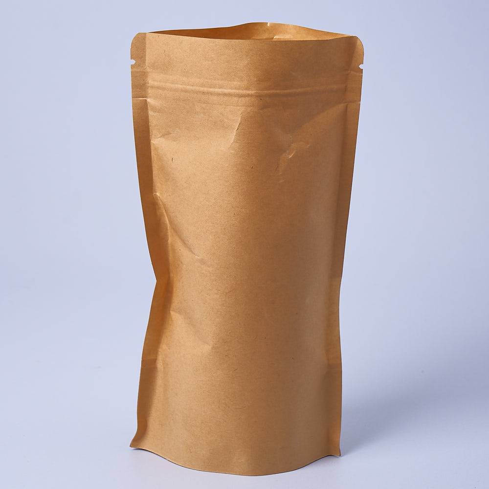 9916 Resealable Kraft Bag with Window, Large (Brown) - Bag of 10