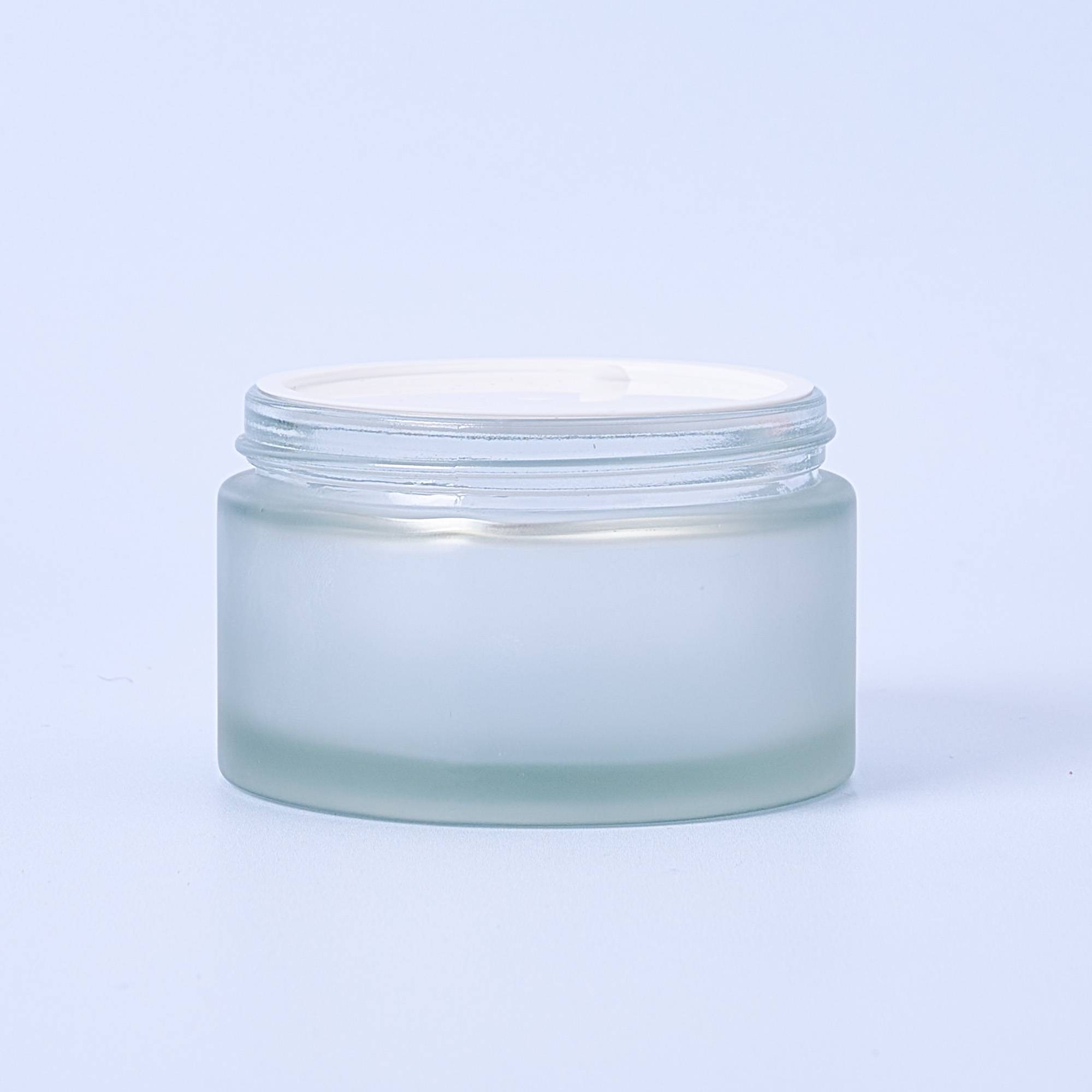 9984 200ml Frosted Glass Container & Silver Lid - Box of 6