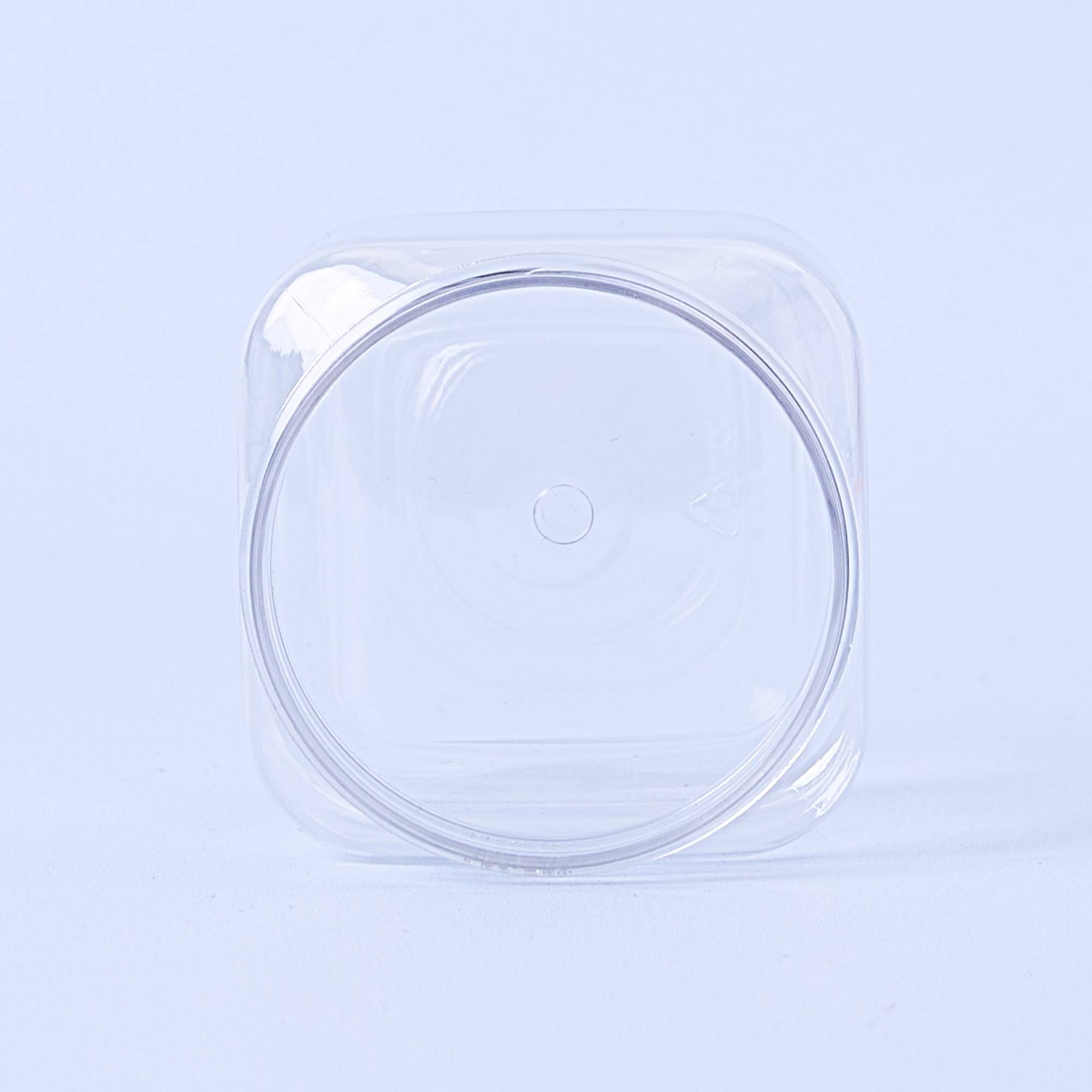 9988 150ml Square PET Container & White Lid - Box of 6