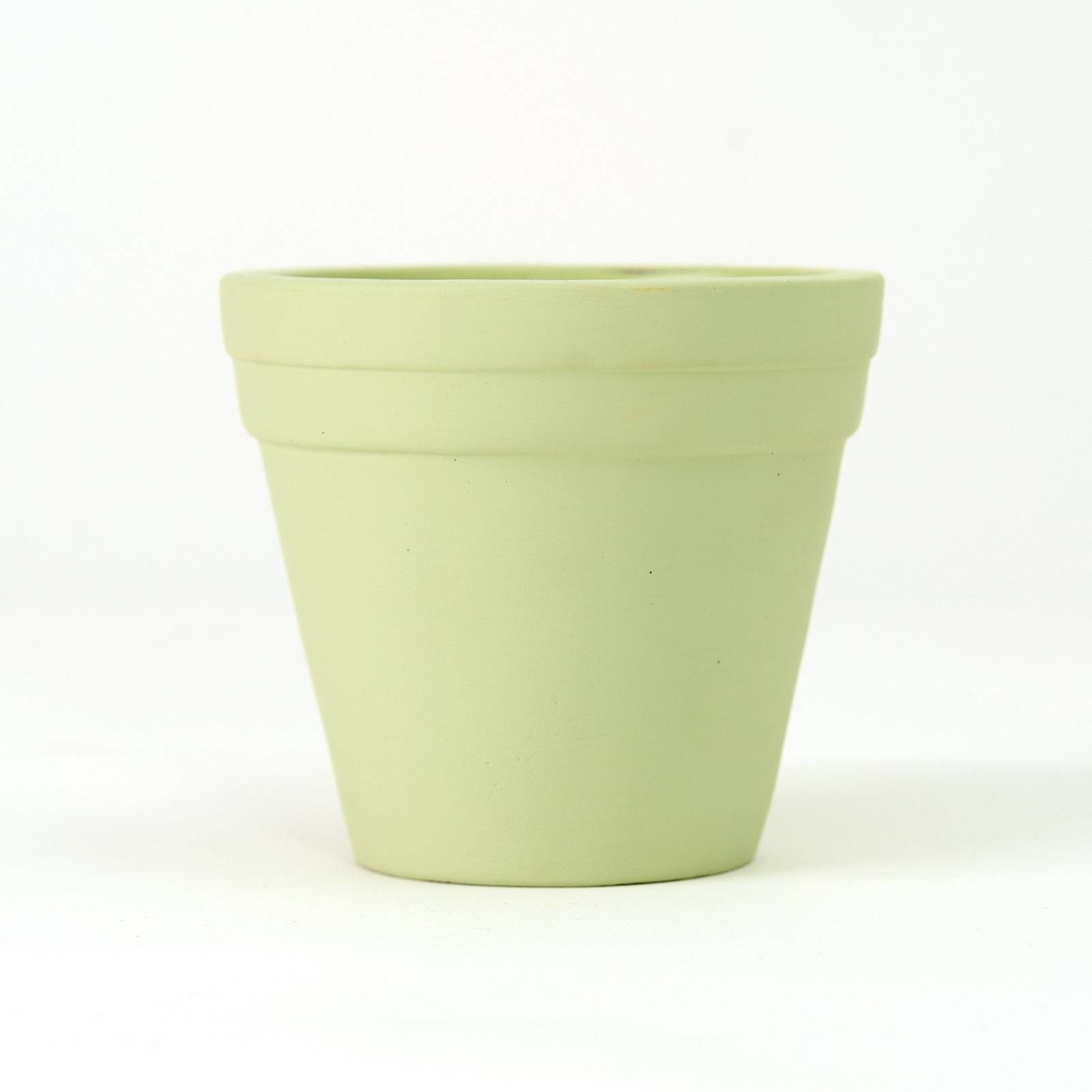 12124 Green Concrete Lined Double Trim Pot