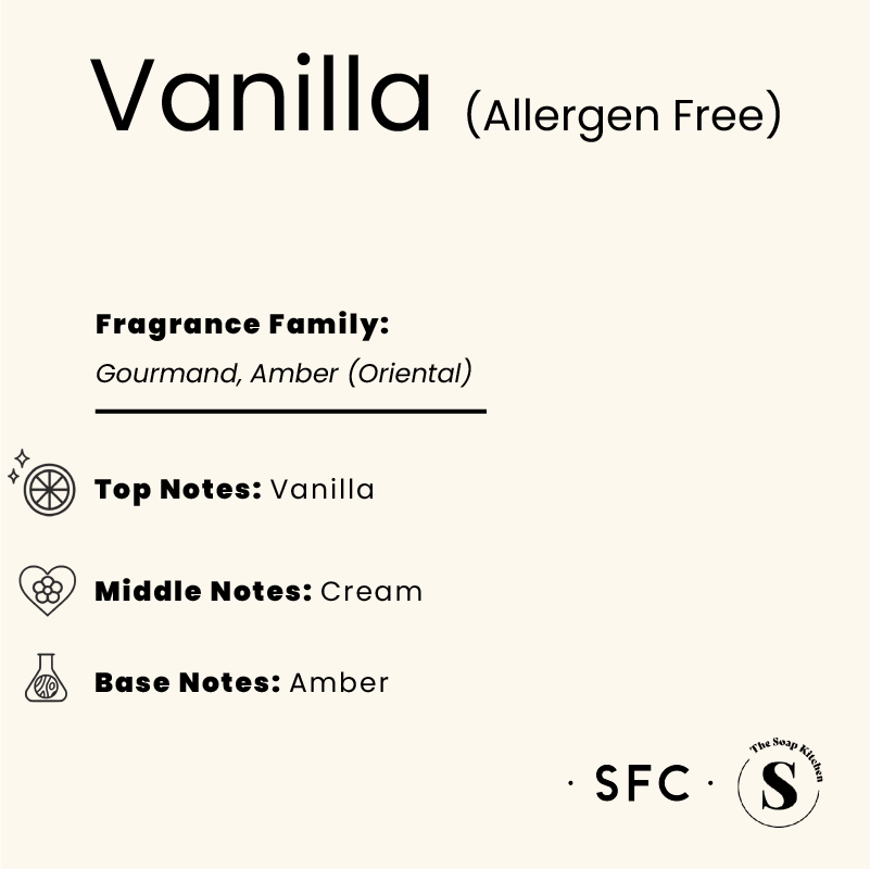 Vanilla Fragrance Oil Allergen Free Vanilla Fragrance Oil, Allergen Free