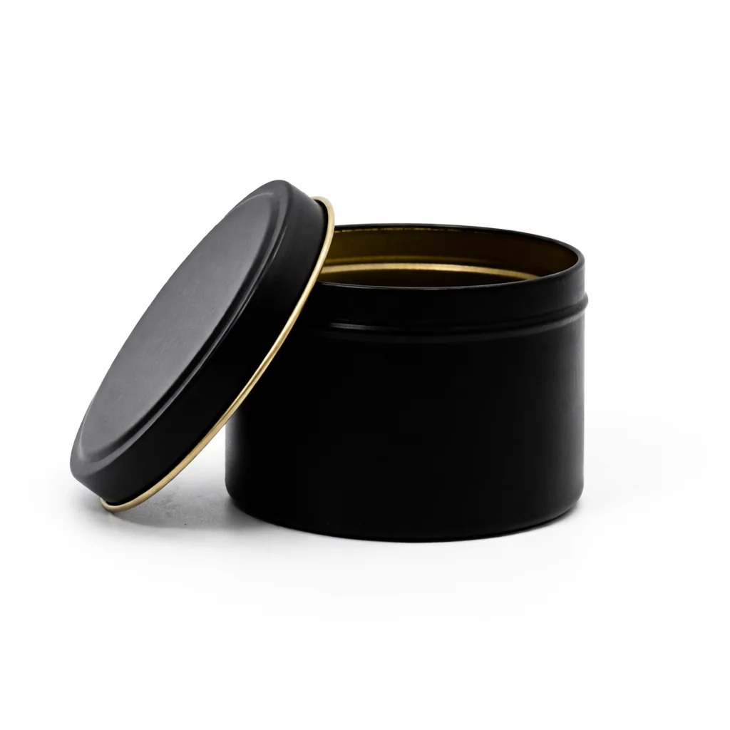 18cl Black Candle Tins 18cl Black Candle Tins