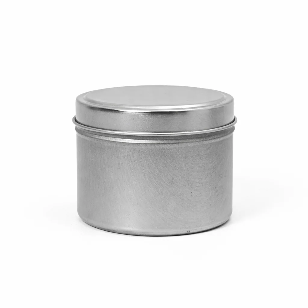 18cl Silver Candle Tins 18cl Silver Candle Tins