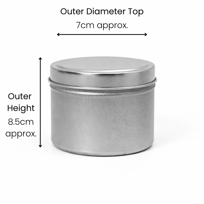 18cl Silver Candle Tins 18cl Silver Candle Tins