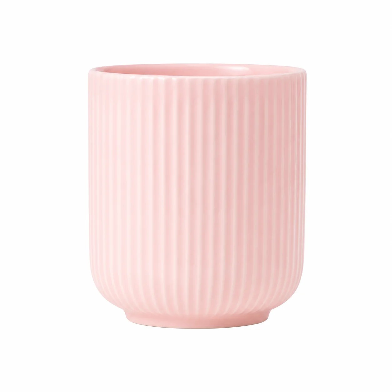 200ml Pink Ceramic Jar with Vertical Rib 200ml Pink Ceramic Jar with Vertical Rib