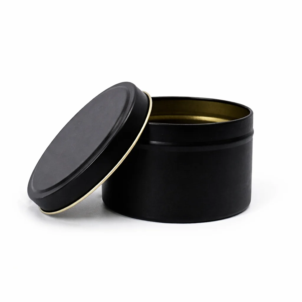 24cl Black Candle Tins 24cl Black Candle Tins