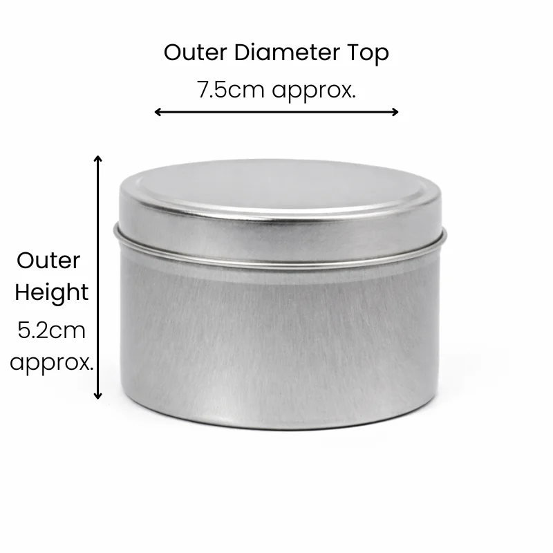 24cl Silver Candle Tins 24cl Silver Candle Tins