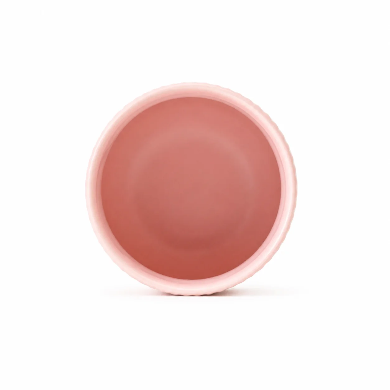 200ml Pink Ceramic Jar with Vertical Rib 200ml Pink Ceramic Jar with Vertical Rib