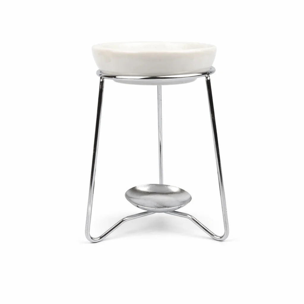 Wax Melt Burner on Silver Stand Wax Melt Burner on Silver Stand